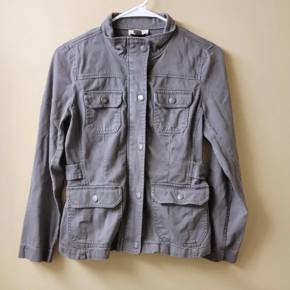 Loft Gray Utility Jacket XXSP - Picture 2 of 8